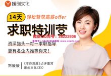 刘媛媛亲授:14天求职特训营,轻松斩获高薪-星星精品网