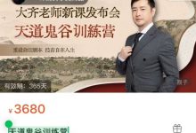 大齐老师天道鬼谷训练营-星星精品网