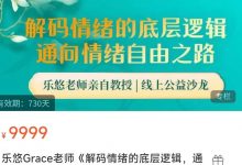 乐悠Grace《解码情绪的底层逻辑，通向情绪自由之路》线上沙龙-星星精品网