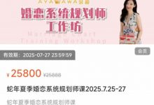 ayawawa蛇年夏季婚恋系统规划师课2025.7.25-27-星星精品网